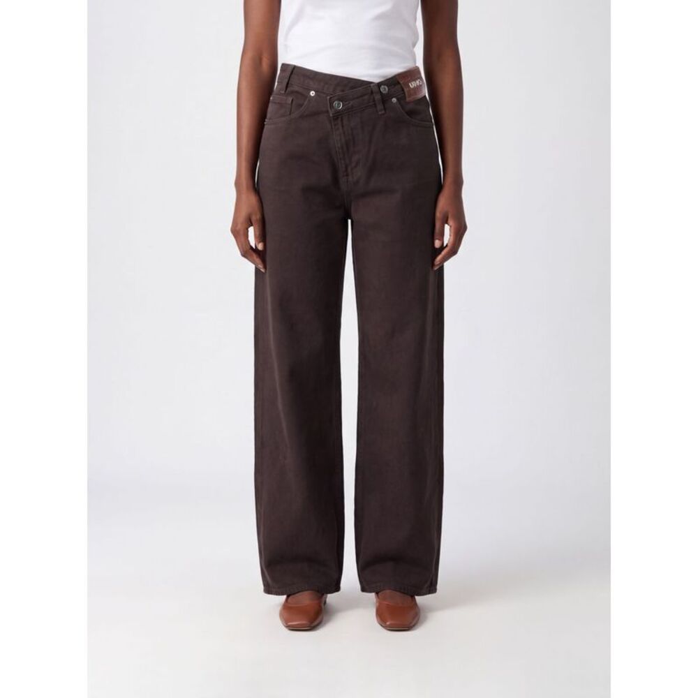 Liu Jo Women Liu Jo Mid-Rise Wide-Leg Jeans In Cotton Denim